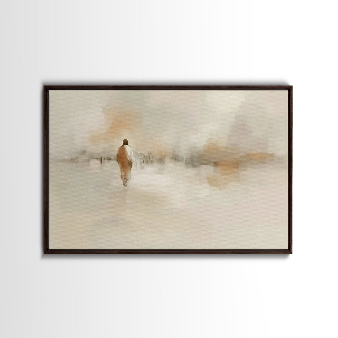 Sacred Steps, Framed Canvas Print, Christian Art Canvas, Jesus Painting, Christian Wall Art, Subtle Christian Paintings
