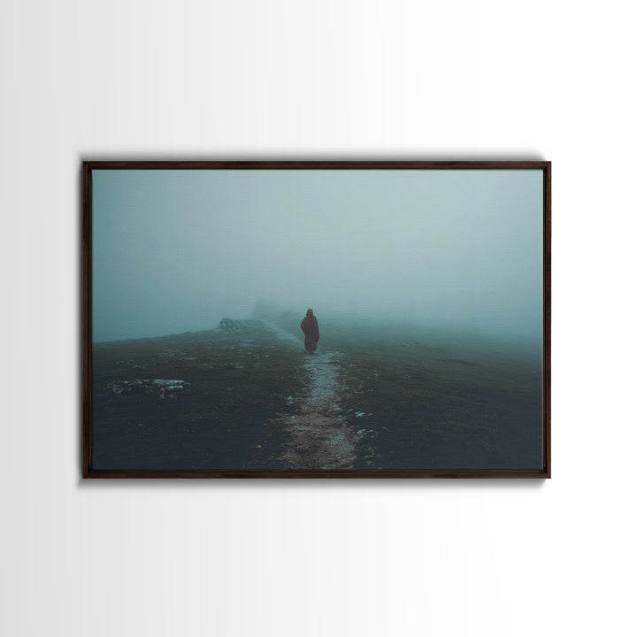Solitude In Faith – Framed Canvas Print – Christian Art Canvas – Moody Christian Art – Jesus Painting – Christian Wall Art
