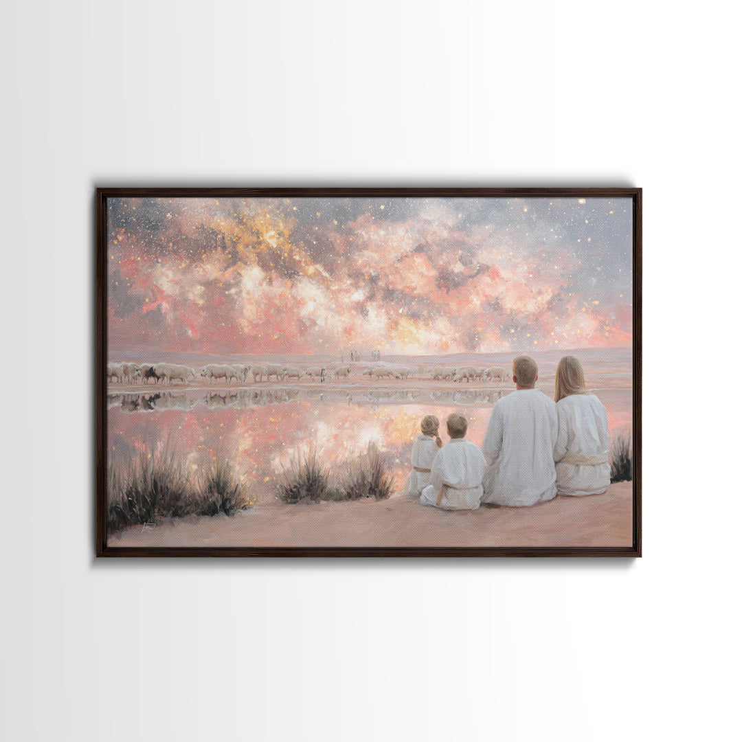 Heavenly Wonder – Framed Canvas Print – Christian Wall Art – Christmas Art – Christian Art Canvas – Christian Christmas Art – Christian Gif