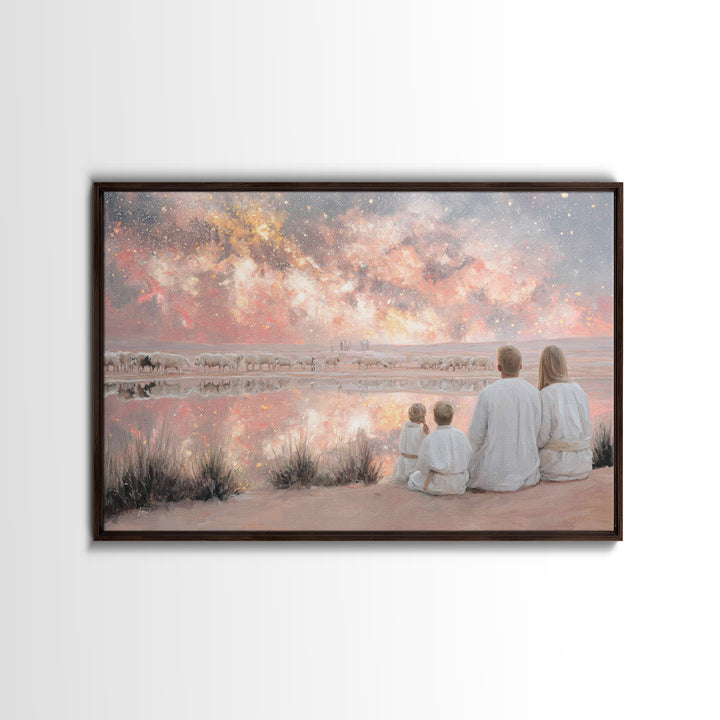 Heavenly Wonder – Framed Canvas Print – Christian Wall Art – Christmas Art – Christian Art Canvas – Christian Christmas Art – Christian Gif