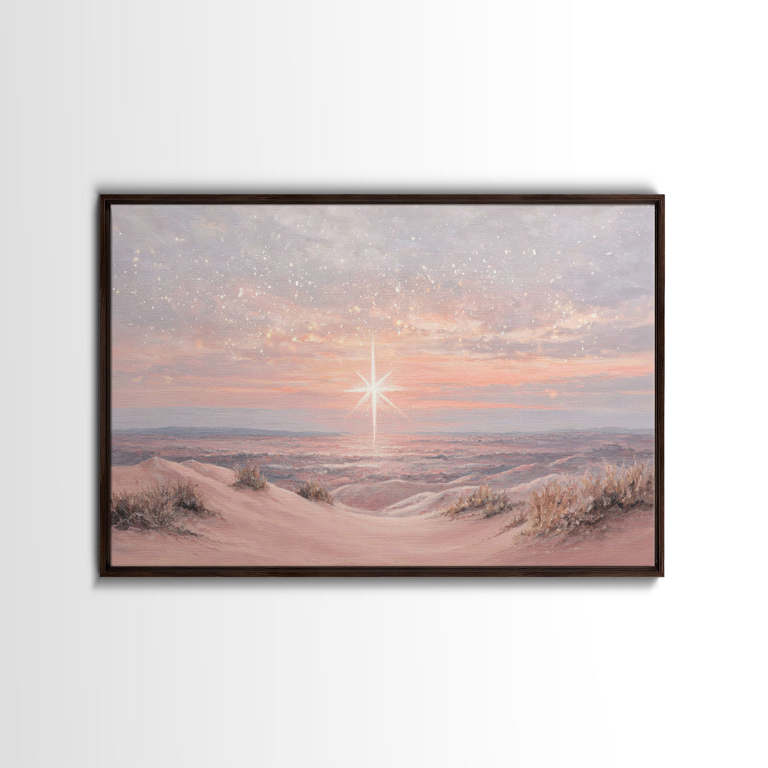 Star Of Dawn – Framed Canvas Print – Christmas Art – Christian Art Canvas – Christian Wall Art – Christian Christmas Art – Jesus Painting