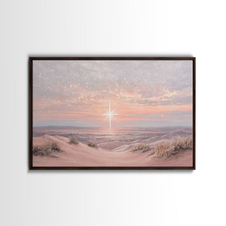 Star Of Dawn – Framed Canvas Print – Christmas Art – Christian Art Canvas – Christian Wall Art – Christian Christmas Art – Jesus Painting