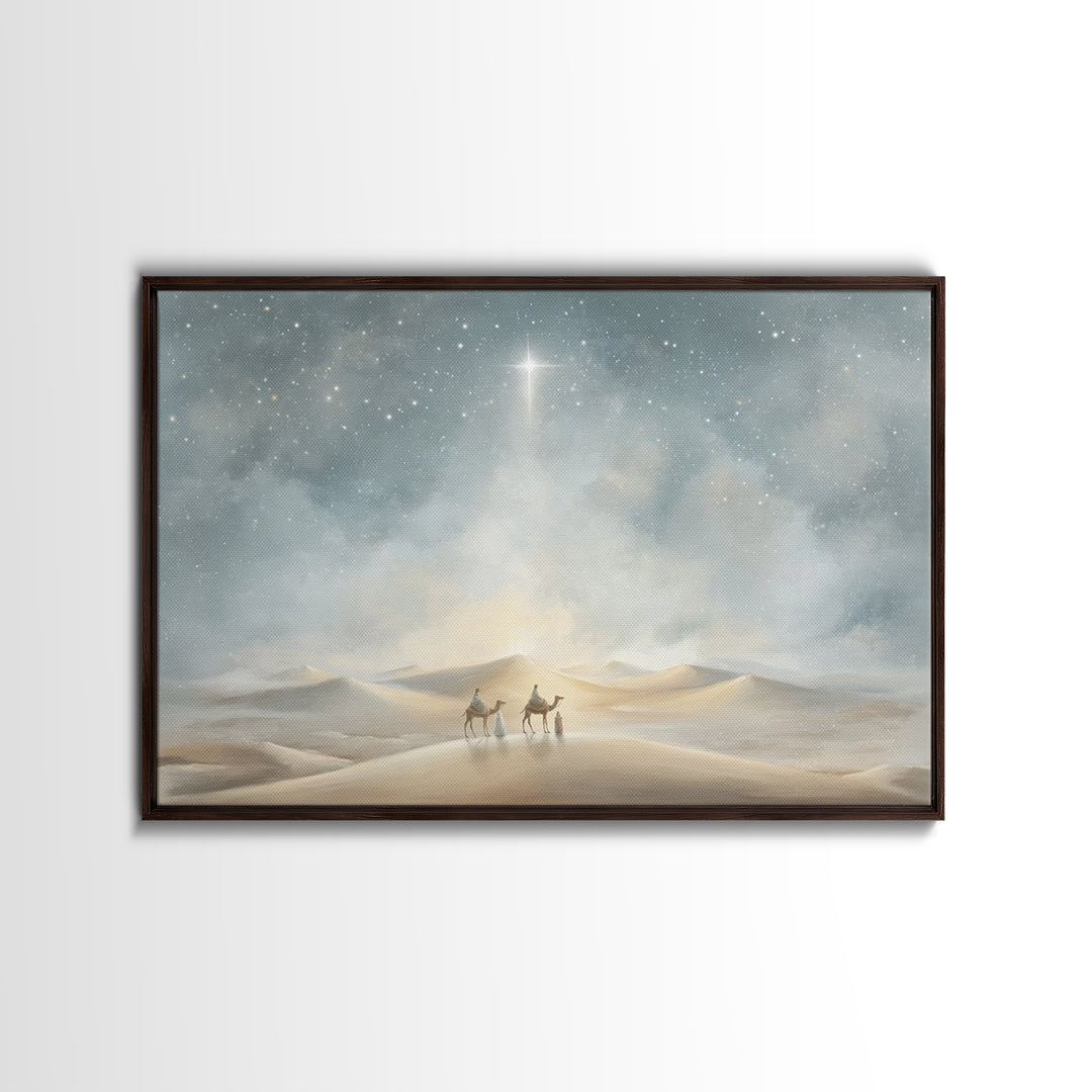 Wandering Light – Framed Canvas Print – Christian Art Canvas – Christian Wall Art – Christian Christmas Art – Christmas Art – Christian Gif