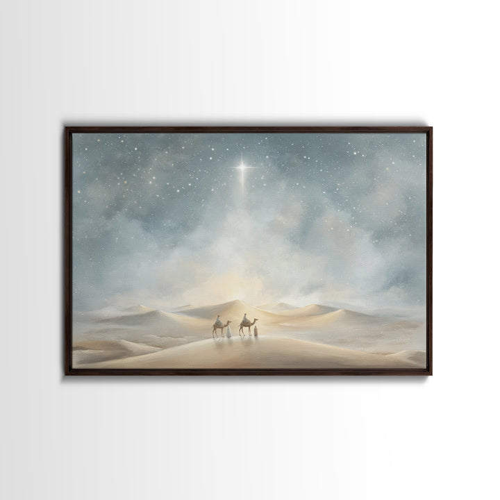 Wandering Light – Framed Canvas Print – Christian Art Canvas – Christian Wall Art – Christian Christmas Art – Christmas Art – Christian Gif