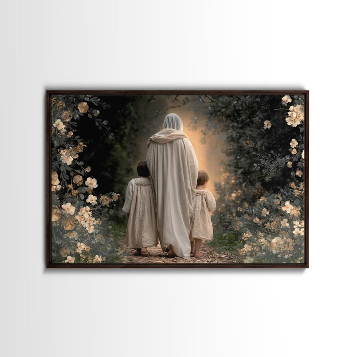 Guiding Shepherd – Framed Canvas Print – Christian Art Canvas – Jesus Painting – Christian Wall Art – Christian Gift – Christian Art