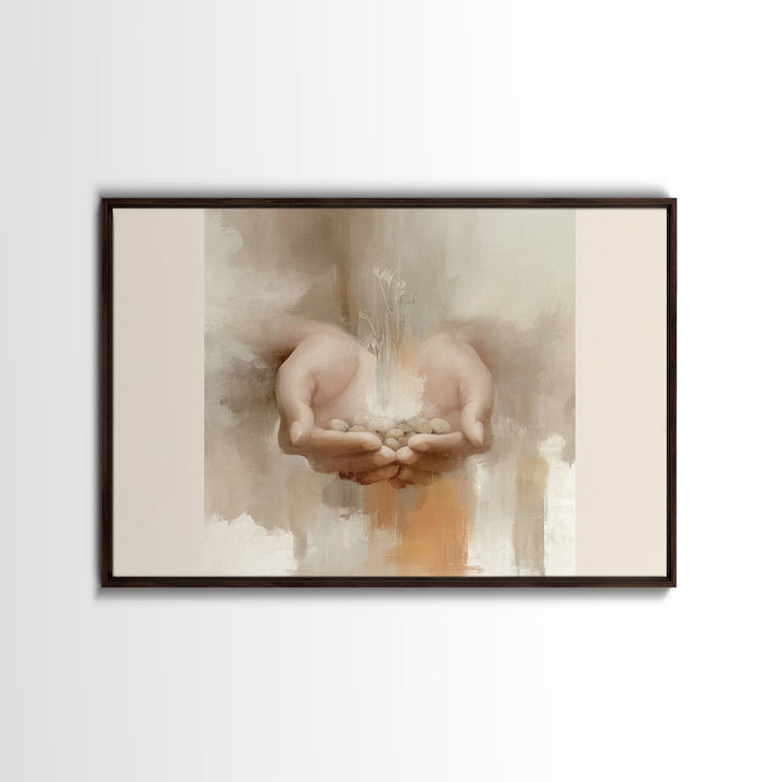 Blessed Renewal | Framed Canvas Print | Christian Art Print | Christian Wall Art | Jesus Painting | Christian Decor