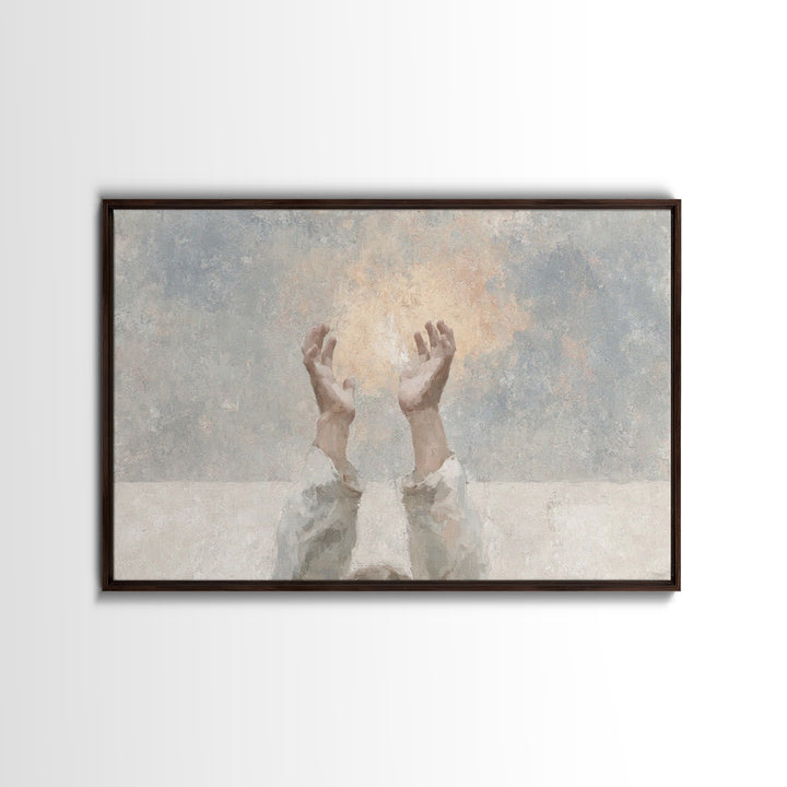Radiant Offering – Framed Canvas Print – Christian Art Work – Minimalist Christian Art – Christian Wall Art – Abstract Christian Art – Chri