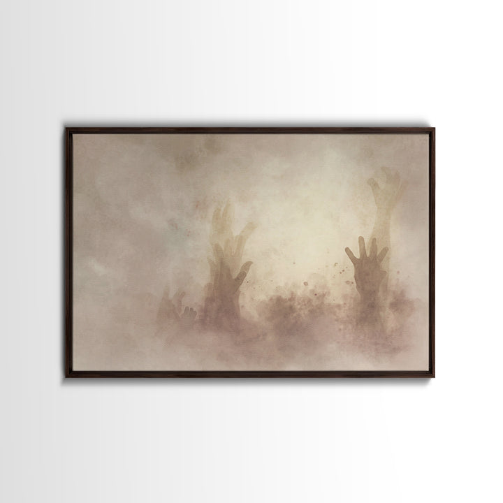 Hearts Uplifted, Framed Canvas Print, Christian Art Print, Christian Wall Art, Subtle Christian Paintings, Christian Art Canvas, Christian