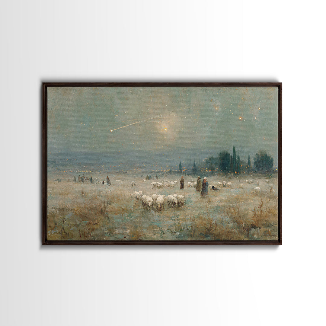 Journey of the Wise | Framed Canvas Print | Christmas Wall Art | Christian Christmas Art | Christian Art Canvas | Vintage Christmas Art | C