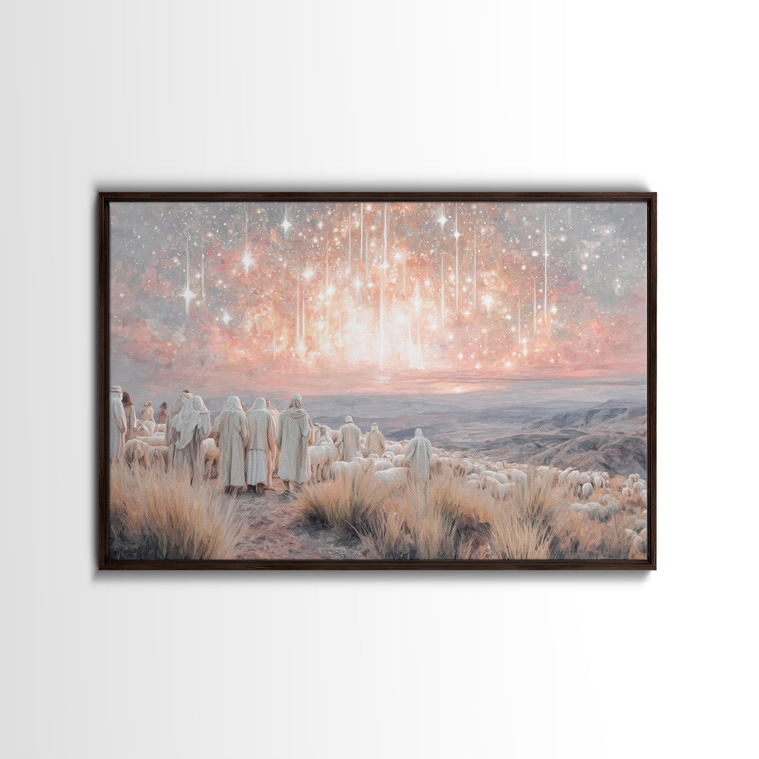 Dawn Of Glory – Framed Canvas Print – Christian Christmas Art – Christian Wall Art – Christian Art Canvas – Christmas Art – Christian Gift