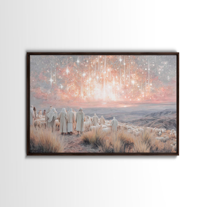 Dawn Of Glory – Framed Canvas Print – Christian Christmas Art – Christian Wall Art – Christian Art Canvas – Christmas Art – Christian Gift