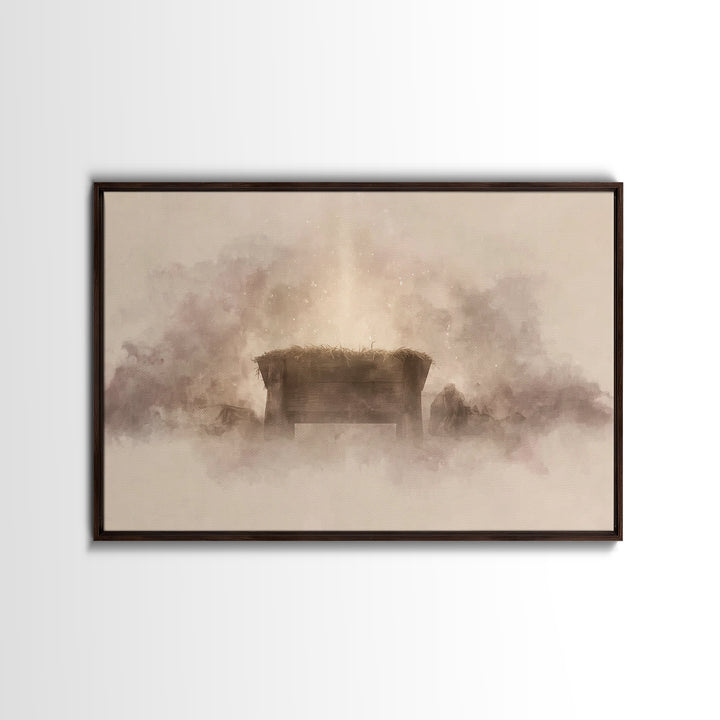 Celestial Wonder – Framed Canvas Print – Christian Wall Art – Christmas Art – Christian Art Canvas – Christian Christmas Art – Subtle Chris