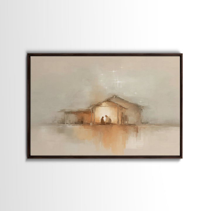 Sacred Family Light – Framed Canvas Print – Christian Art – Christian Wall Art – Jesus Art Print – Christian Art Canvas – Christian Decor