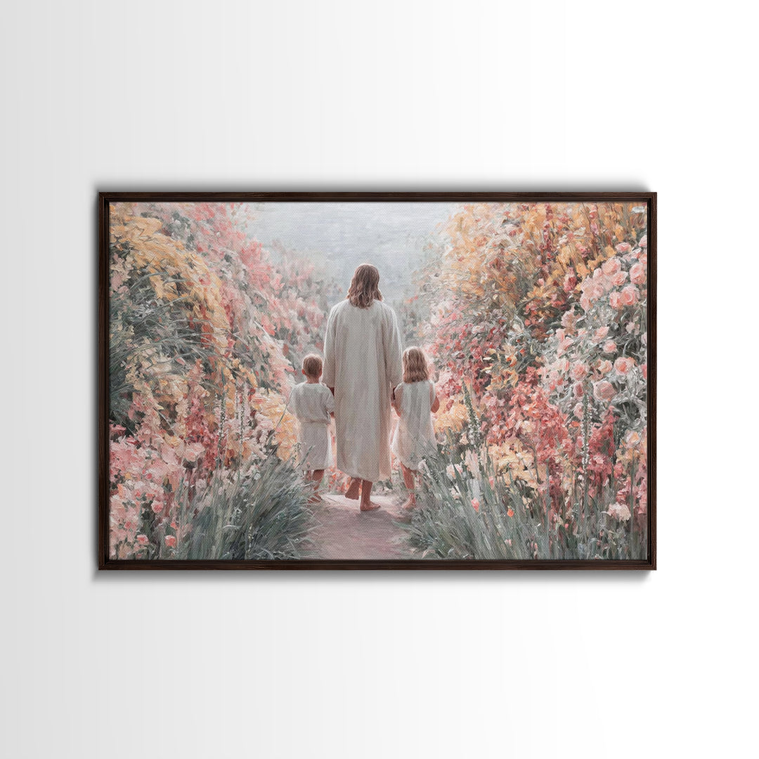 Garden Of Peace – Framed Canvas Print – Christian Art Canvas – Jesus Painting – Christian Wall Art – Christian Art – Christian Gift