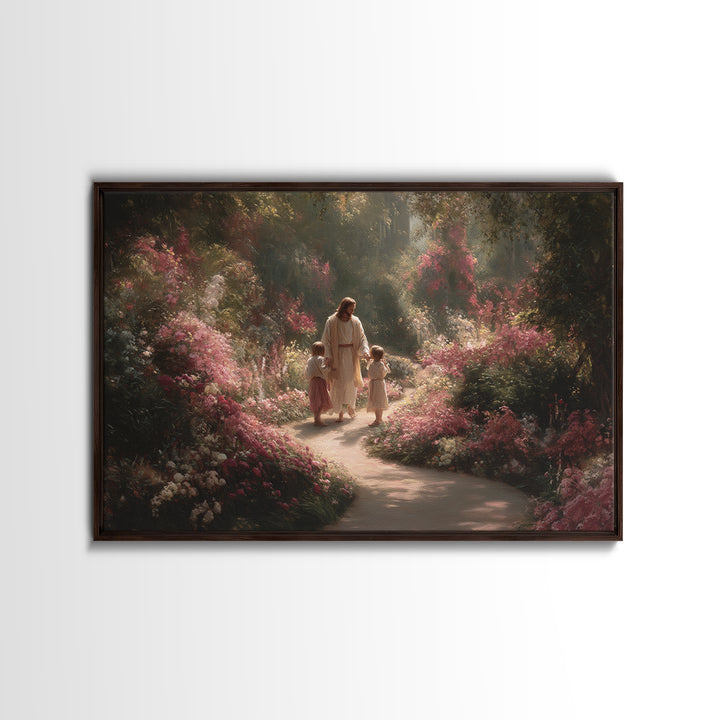 Garden Of Blessing – Framed Canvas Print – Christian Wall Art – Christian Art Canvas – Christian Art – Jesus Painting