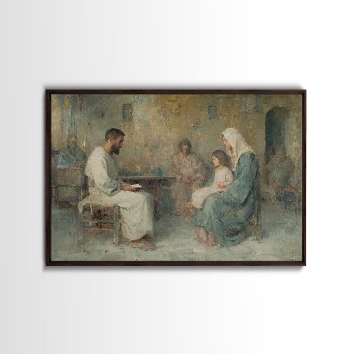 Lantern Of Hope | Framed Canvas Print | Jesus Painting | Christian Wall Art | Christian Art Canvas | Christian Christmas Art | Christian De