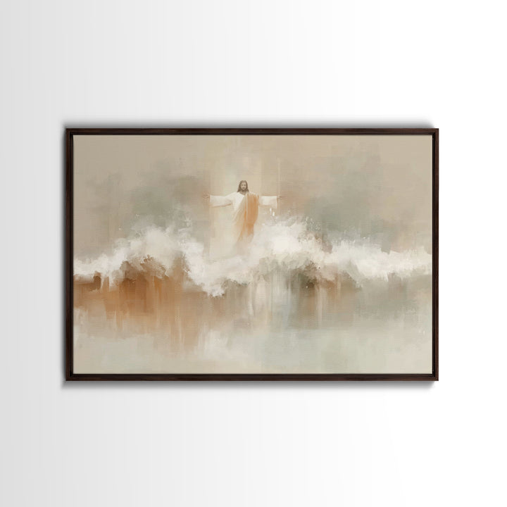 Heaven’s Horizon – Framed Canvas Print – Christian Wall Art – Modern Jesus Art – Christian Art Canvas – Christian Decoration – Large Christ