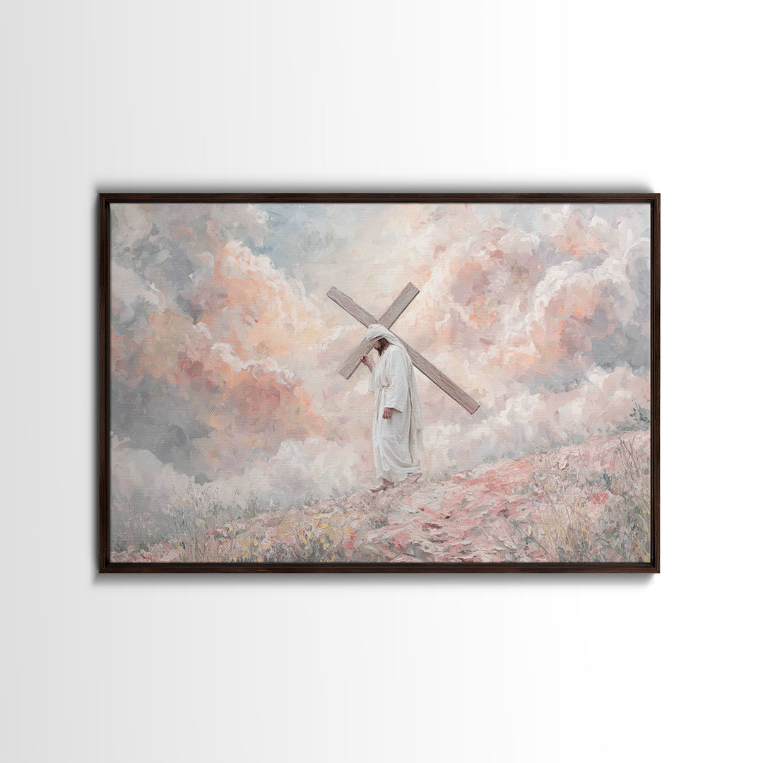 Path Of Mercy – Framed Canvas Print – Christian Wall Art – Jesus Painting – Christian Art Canvas – Large Christian Art – Christian Decor