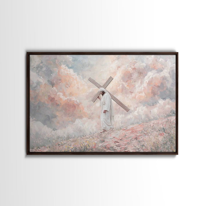Path Of Mercy – Framed Canvas Print – Christian Wall Art – Jesus Painting – Christian Art Canvas – Large Christian Art – Christian Decor