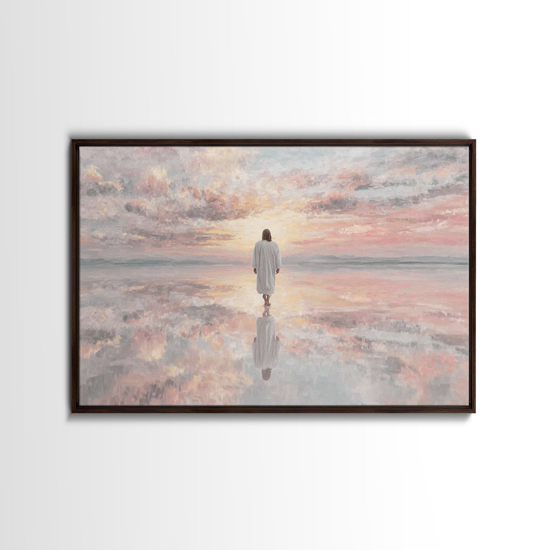 Heaven’s Gentle Horizon | Framed Canvas Print | Christian Art Canvas | Jesus Painting | Christian Wall Art | Modern Christian Painting | Ch