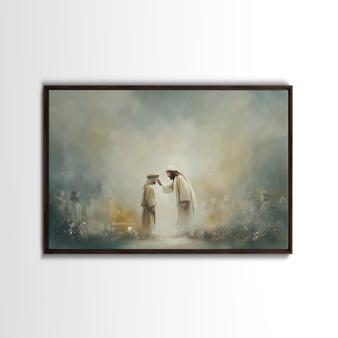 Circle Of Blessing | Framed Canvas Print | Christian Art Canvas | Jesus Painting | Christian Wall Art | Christian Decorations | Christian G