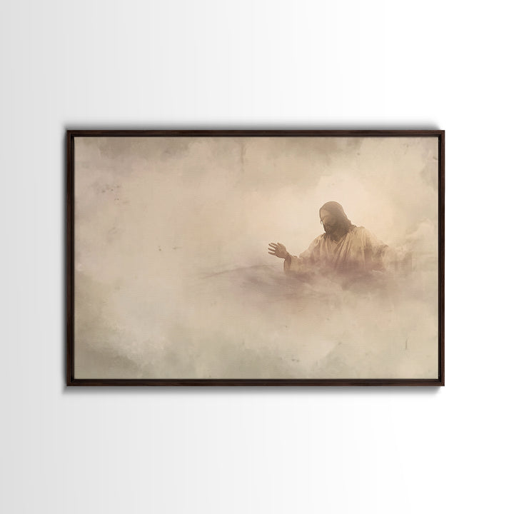 Dawn Of Mercy | Framed Canvas Print | Jesus Art Print | Christian Wall Art | Christian Art Canvas | Modern Christian Art | Christian Gift