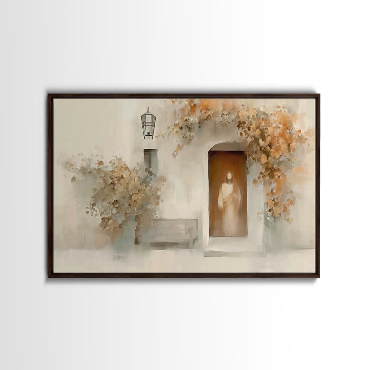 Silent Arrival - Framed Canvas Print - Christian Wall Art - Subtle Christian Art - Jesus Painting - Christian Art Canvas