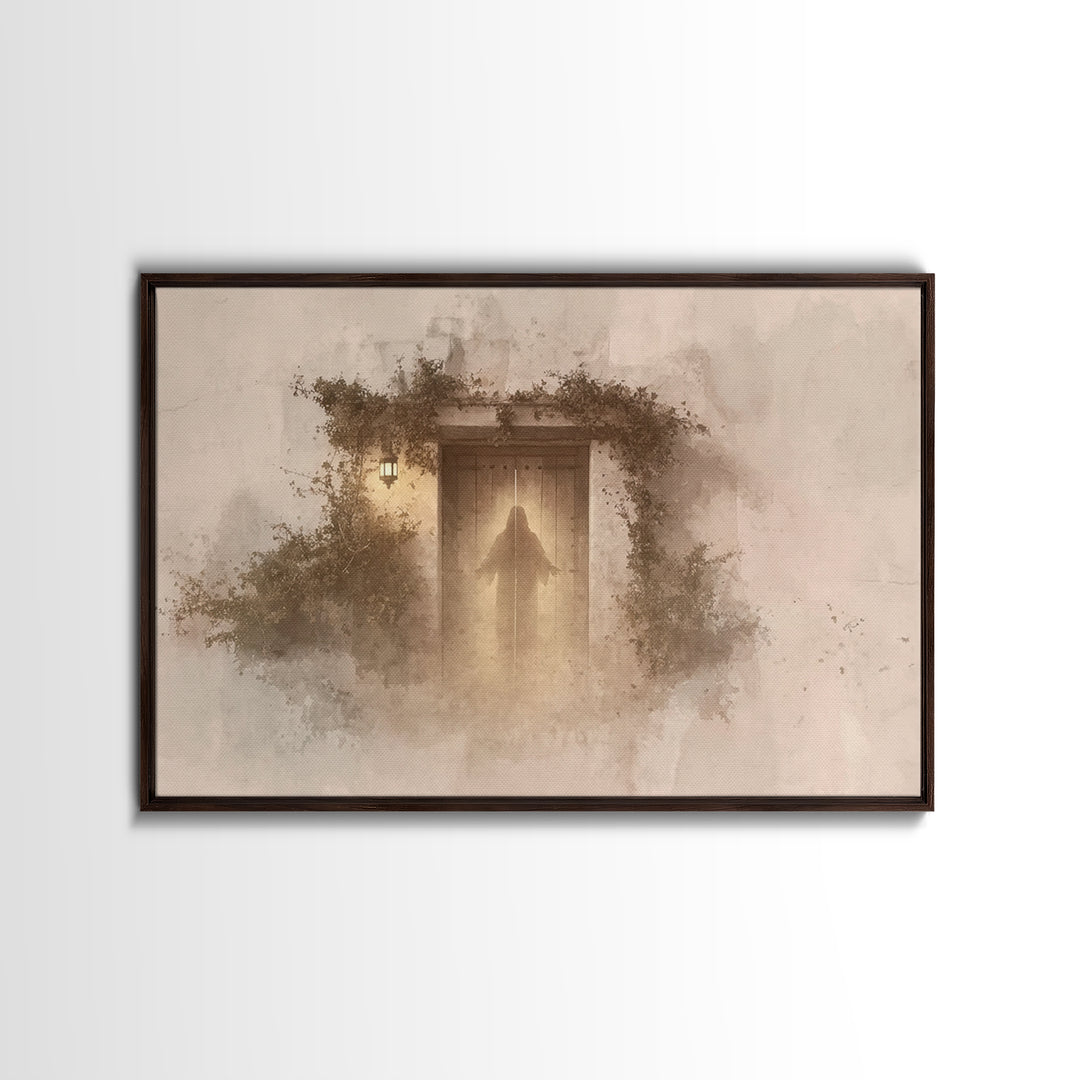 Glowing Promise - Framed Canvas Print - Christian Art Canvas - Christian Wall Art - Jesus Painting - Modern Christian Art