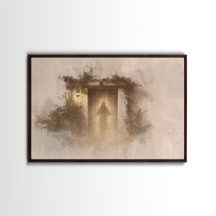 Glowing Promise - Framed Canvas Print - Christian Art Canvas - Christian Wall Art - Jesus Painting - Modern Christian Art