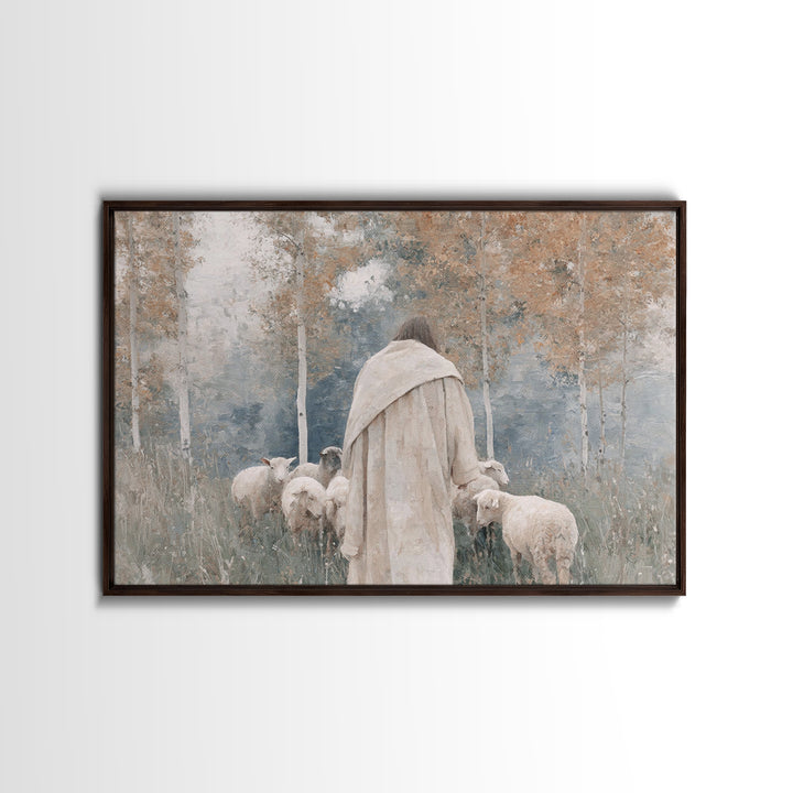 Gentle Watch – Framed Canvas Print – Christian Art Canvas – Subtle Christian Art – Christian Wall Art – Jesus Painting
