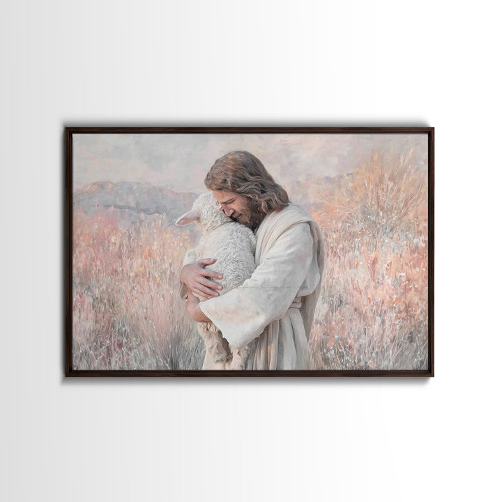 Shepherd Of Mercy – Framed Canvas Print – Christian Wall Art – Jesus Painting – Christian Art Canvas – Christmas Art – Christian Decor – Ch