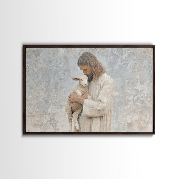 Light Of Compassion – Framed Canvas Print – Christian Art Canvas – Christian Wall Art – Jesus Painting – Christian Christmas Art – Christia