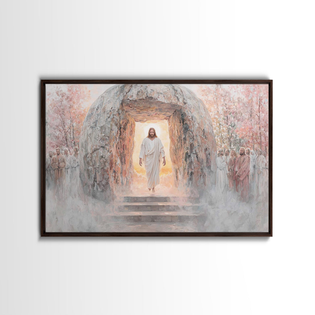 Glory Beyond The Tomb | Framed Canvas Print | Christian Art | Jesus Painting | Christian Wall Art | Christian Art Canvas | Easter Art | Chr