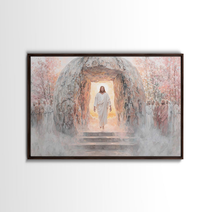 Glory Beyond The Tomb | Framed Canvas Print | Christian Art | Jesus Painting | Christian Wall Art | Christian Art Canvas | Easter Art | Chr