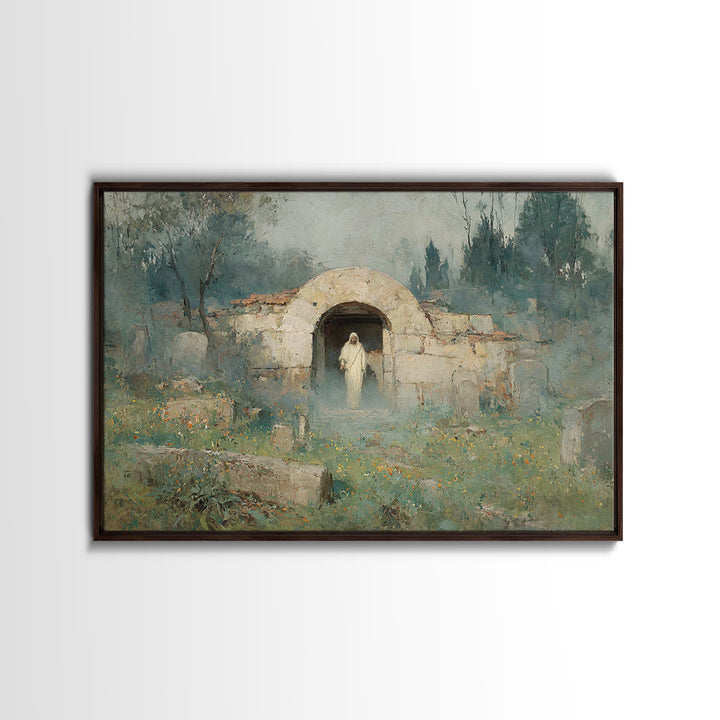 Awakening Garden Light, Framed Canvas Print, Christian Art Canvas, Christian Wall Art, Easter Art, Christian Decor, Jesus Painting, Christi