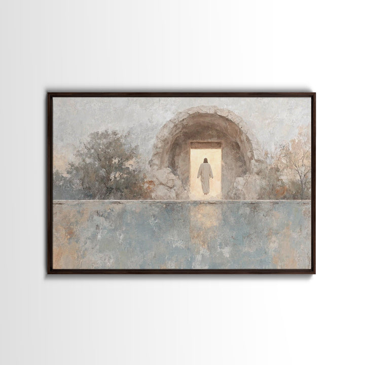 Ascension Of Dawn – Framed Canvas Print – Christian Art Canvas – Christian Wall Art – Jesus Painting – Easter Art – Christian Decor – Chris