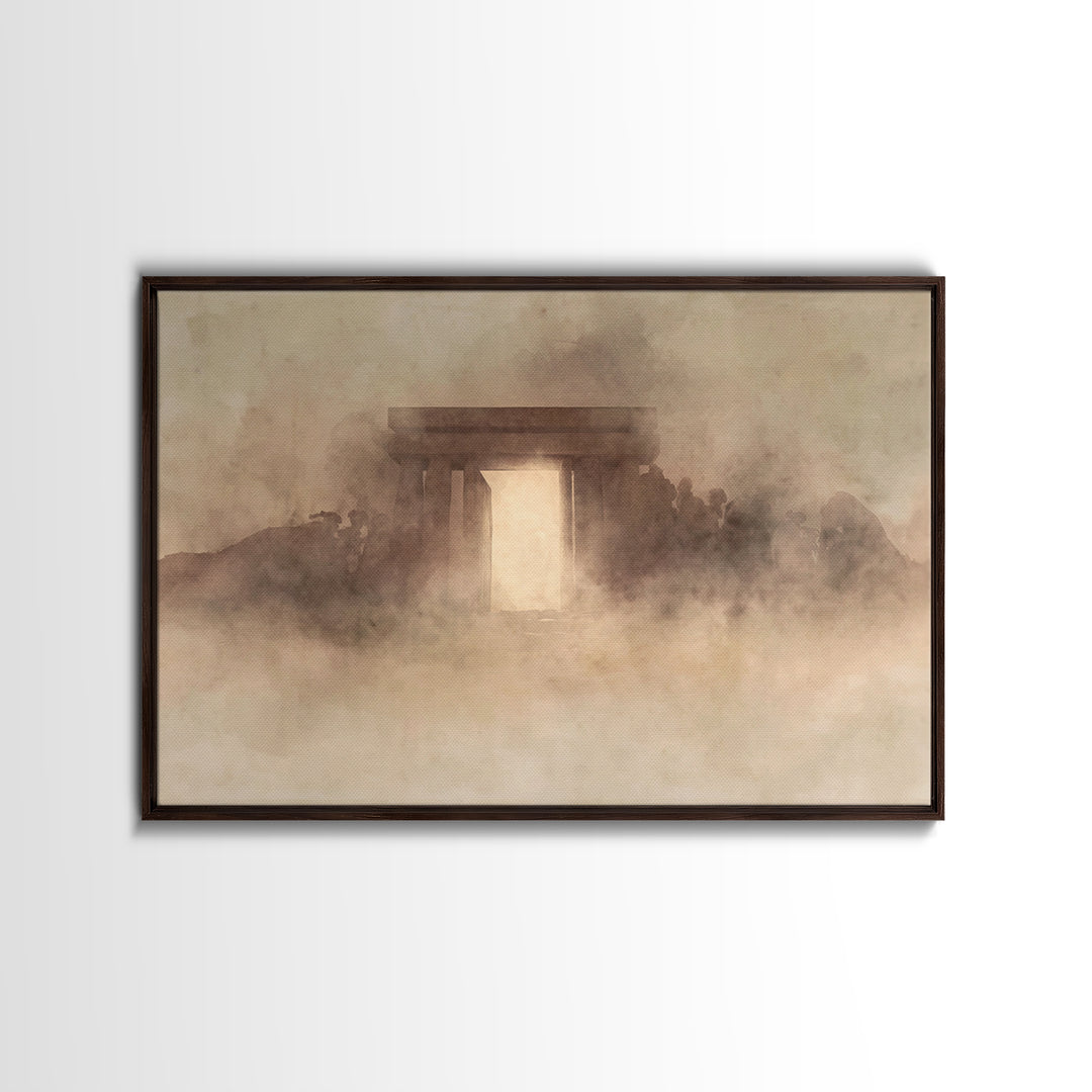 Sacred Dawn - Framed Canvas Print - Christian Wall Art - Jesus Painting - Christian Art Canvas - Christmas Art - Christian Decorations