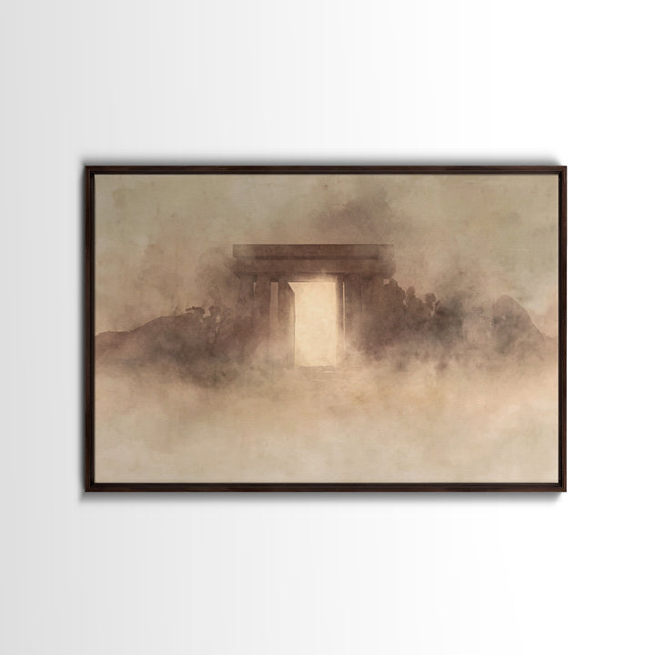Sacred Dawn - Framed Canvas Print - Christian Wall Art - Jesus Painting - Christian Art Canvas - Christmas Art - Christian Decorations