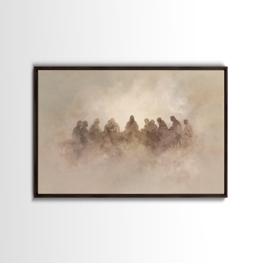 Mystic Supper - Framed Canvas Print - Christian Art Canvas - Jesus Painting - Christian Wall Art - Subtle Christian Art - Christian Christm