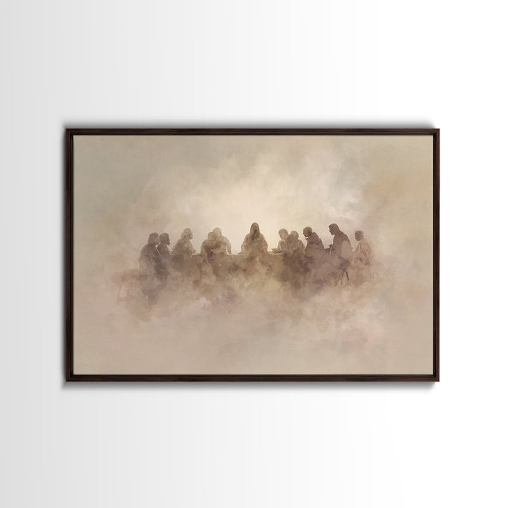 Mystic Supper - Framed Canvas Print - Christian Art Canvas - Jesus Painting - Christian Wall Art - Subtle Christian Art - Christian Christm