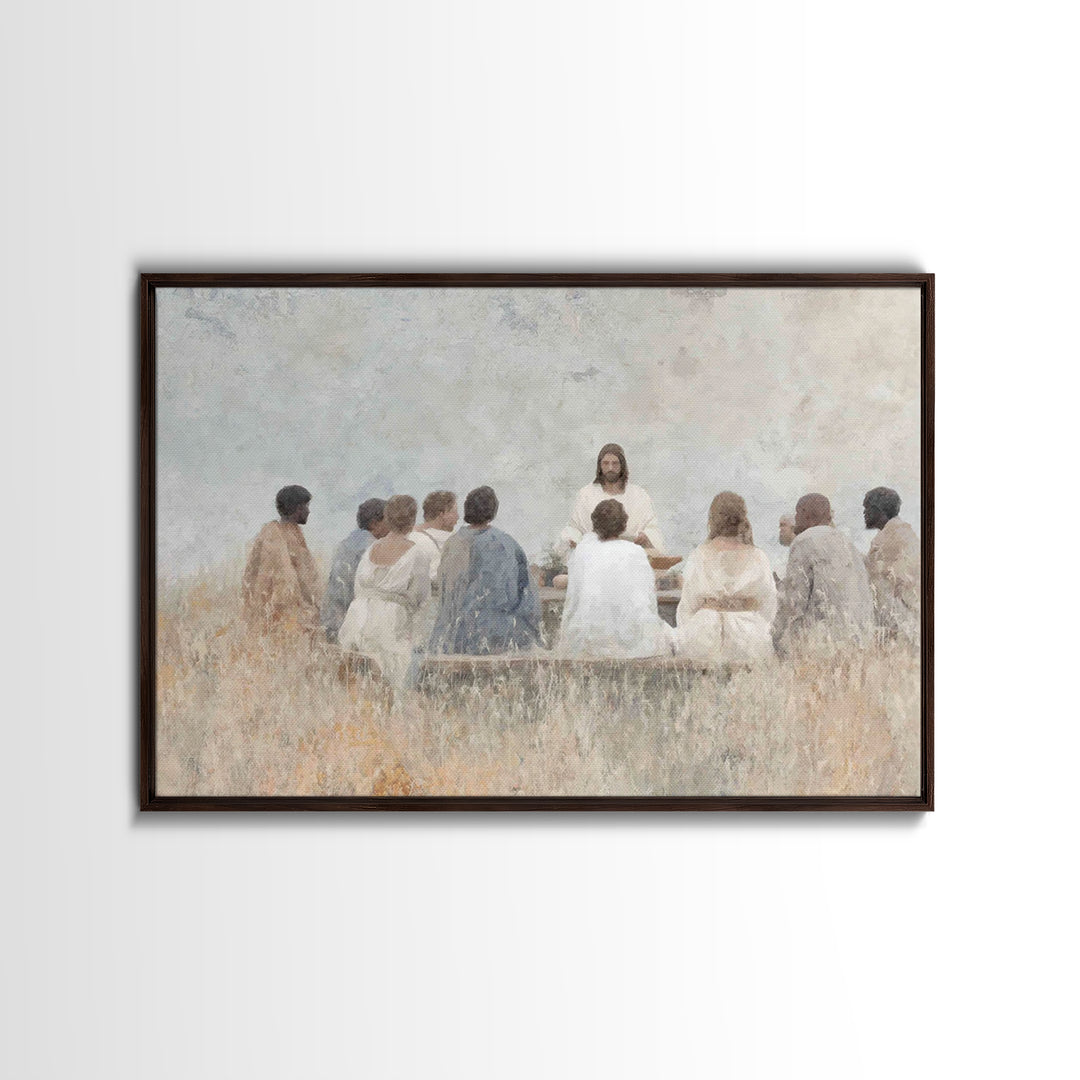 Multitude of Light | Framed Canvas Print | Christian Christmas Art | Christian Wall Art | Jesus Painting | Christian Art Canvas | Christmas