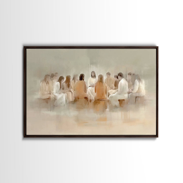 Field of Grace - Framed Canvas Print - Christian Art Canvas - Jesus Painting - Christian Wall Art - Minimalist Christian Art - Christmas Ar