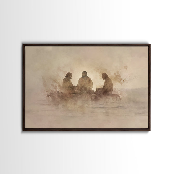 Sacred Morning Light – Framed Canvas Print – Christian Art Canvas – Jesus Painting – Christmas Art Prints – Christian Wall Art – Christian