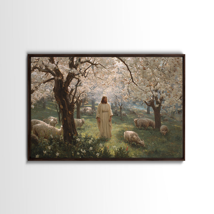 Quiet Fellowship – Framed Canvas Print – Christian Wall Art – Christian Art Canvas – Jesus Painting – Christmas Wall Art – Christian Gift