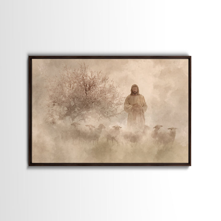 Garden Of Hope – Framed Canvas Print – Christian Art – Jesus Painting – Christian Art Canvas – Christmas Art Framed – Christian Decorations