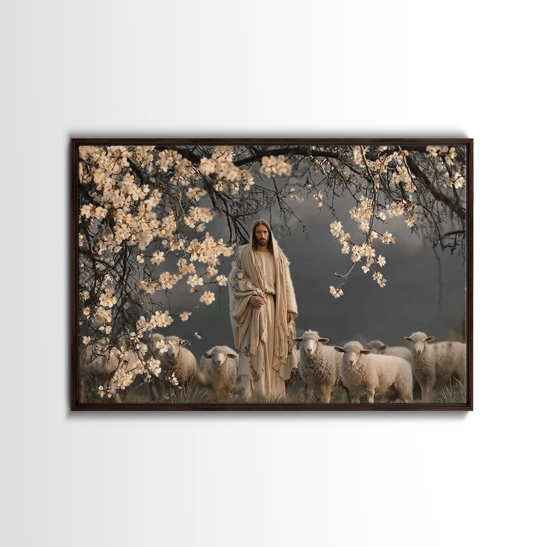 Heavenly Orchard – Framed Canvas Print – Christian Art Canvas – Christian Wall Art – Jesus Painting – Large Christian Art – Christian Chris