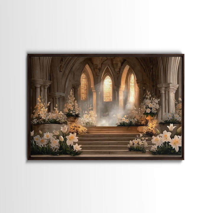 Temple Blossoms – Framed Canvas Print – Christian Christmas Art – Christian Wall Art – Christian Art Canvas – Jesus Painting – Christian De
