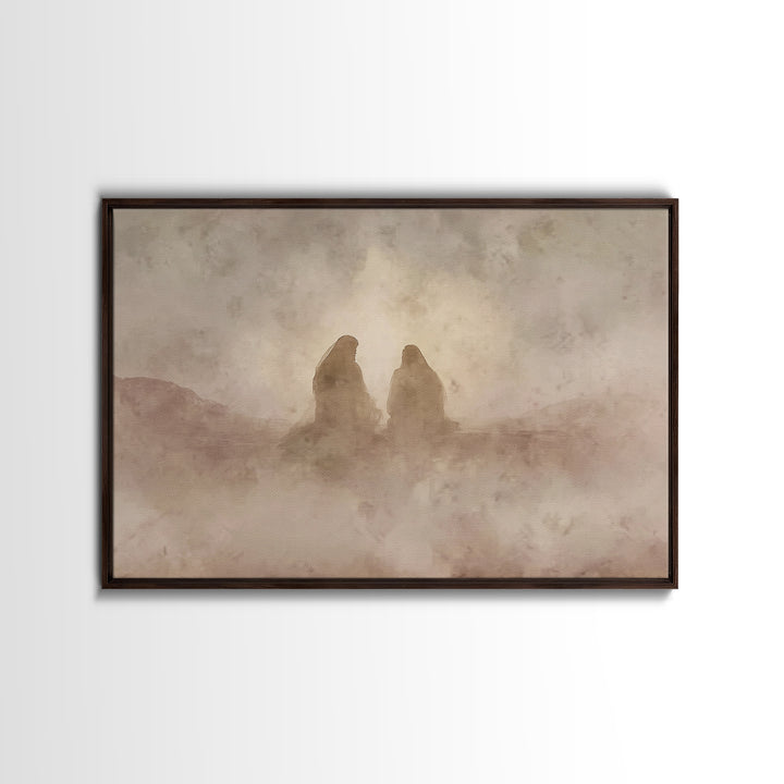 Sacred Companions – Framed Canvas Print – Christian Art Canvas – Christian Wall Art – Christian Painting – Minimalist Christian Art – Chris