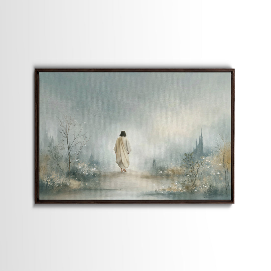Kingdom Journey – Framed Canvas Print – Christian Art Canvas – Jesus Painting – Christian Wall Art – Christian Christmas Art