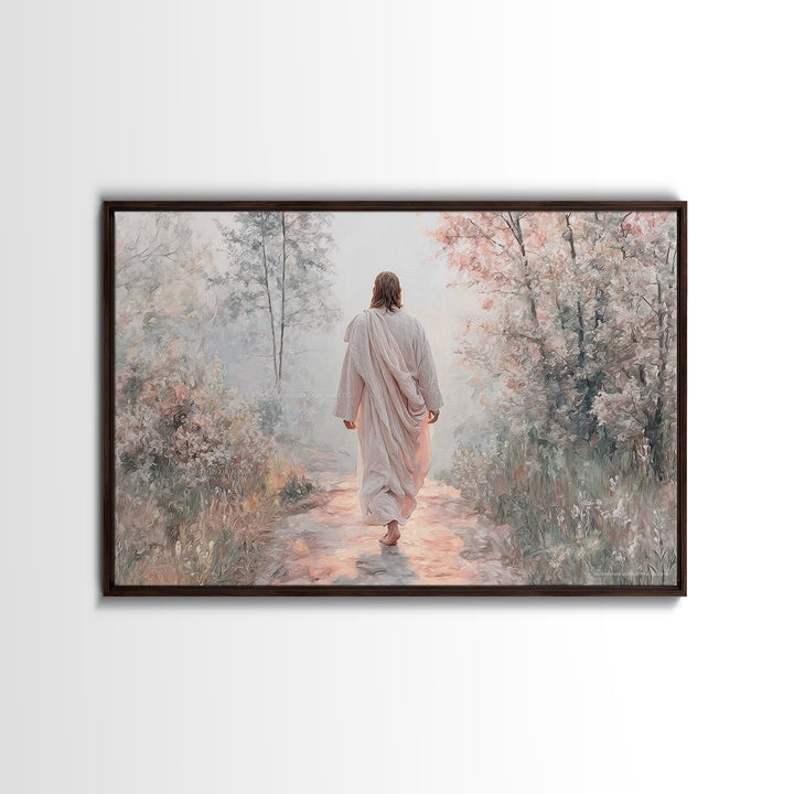 Blossoms Of Faith | Framed Canvas Print | Christian Art Canvas | Jesus Painting | Christian Wall Art | Christian Gift Ideas
